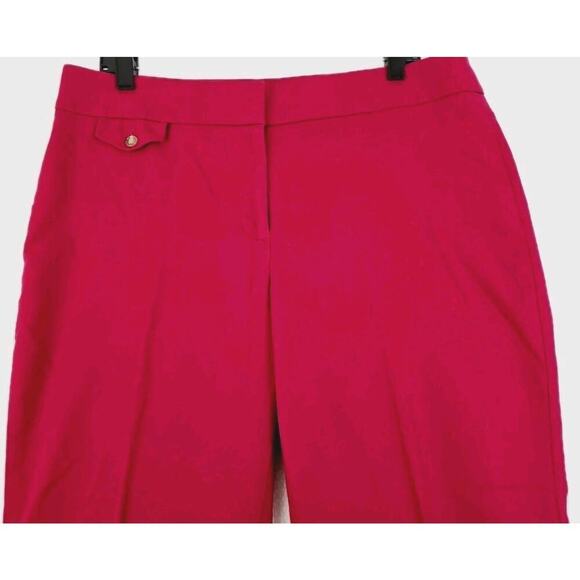 LOFT ~Woman Size 12~ Raspberry Pink Skinny Ankle Pants ~"JULIE"~ Cotton Blend. - Picture 6 of 11